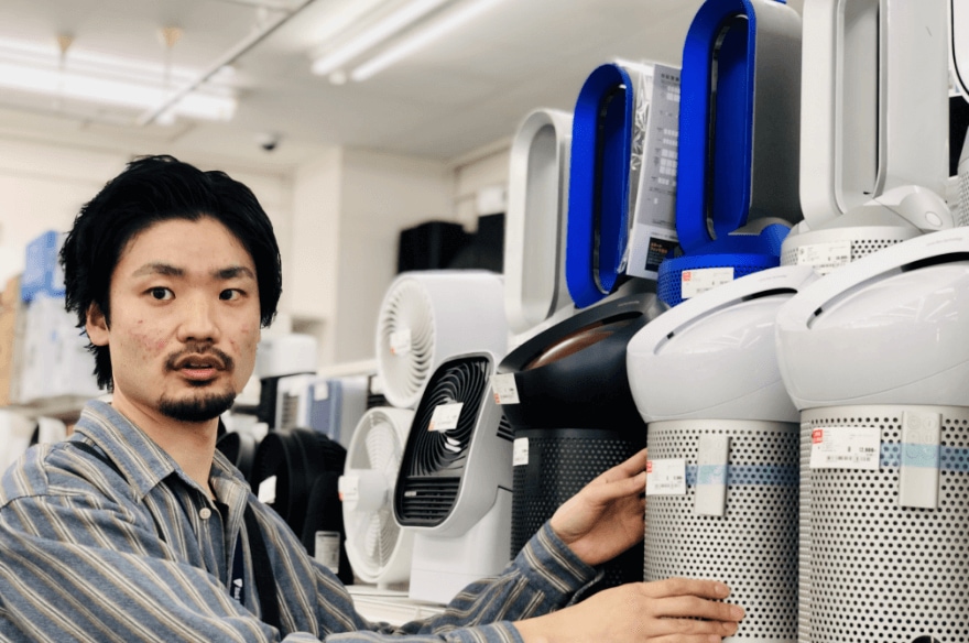 家電コーナーの売場画像(扇風機)
