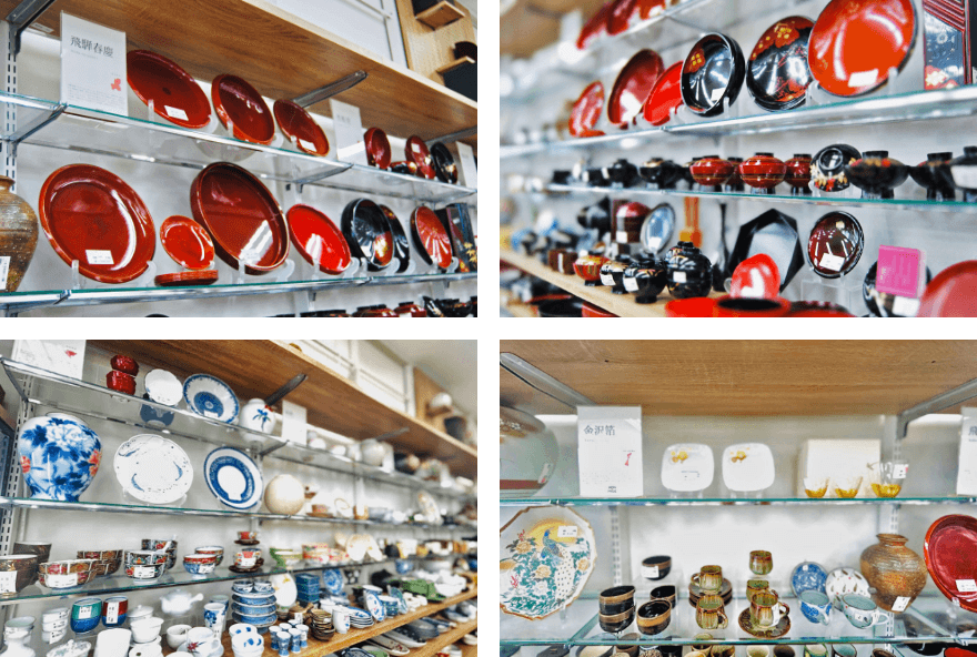 伝統工芸品の売り場