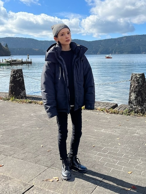 ［3］アウトドアはダウンで防寒もおしゃれも両立