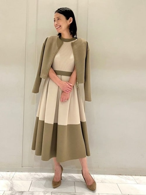 ［5］ニットワンピースでつくる好印象コーデ