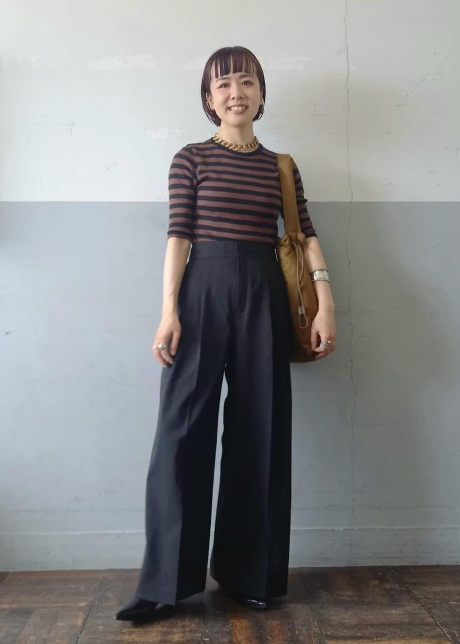 ［4］ワイドパンツできれいめを狙う｜パンツ