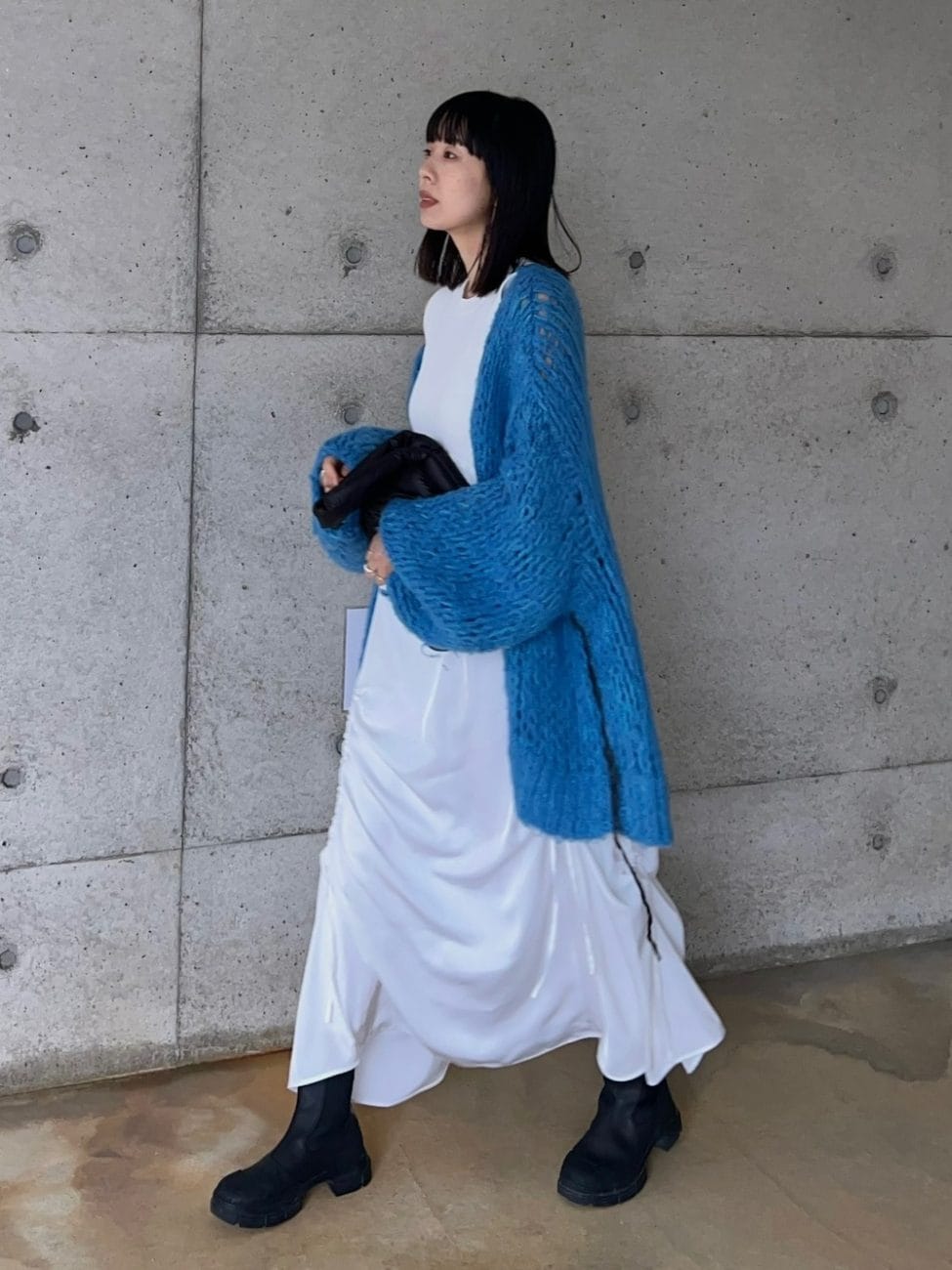 ［黒］のサイドゴアブーツコーデ