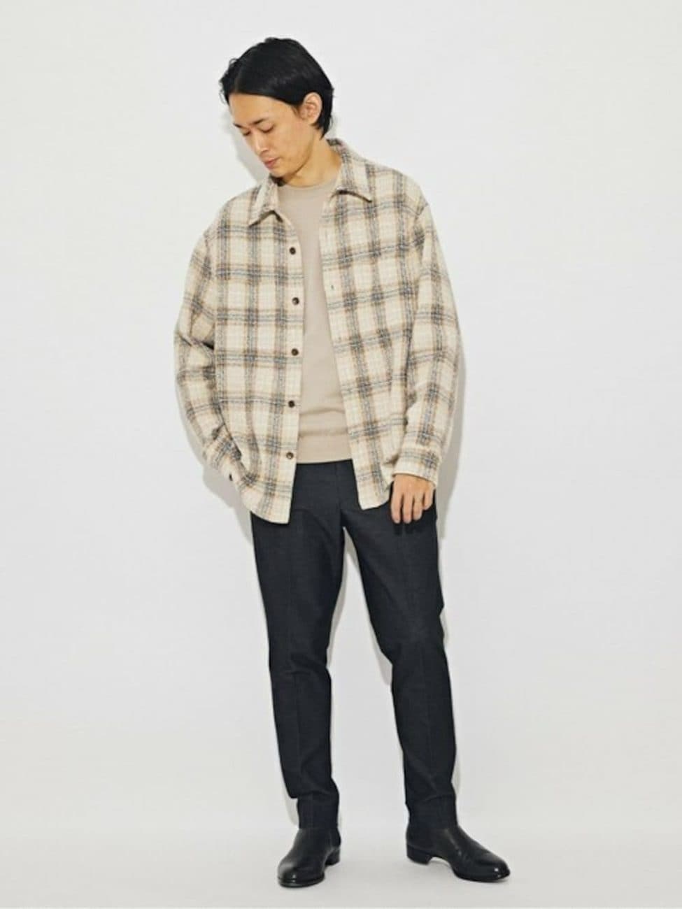 ［黒］のサイドゴアブーツコーデ