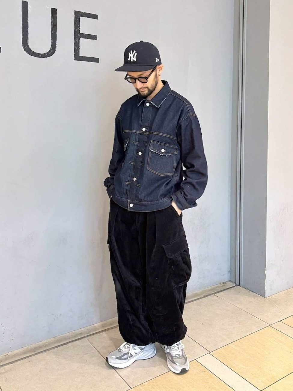 ▼ストリートライクなジージャンコーデはメンズならでは