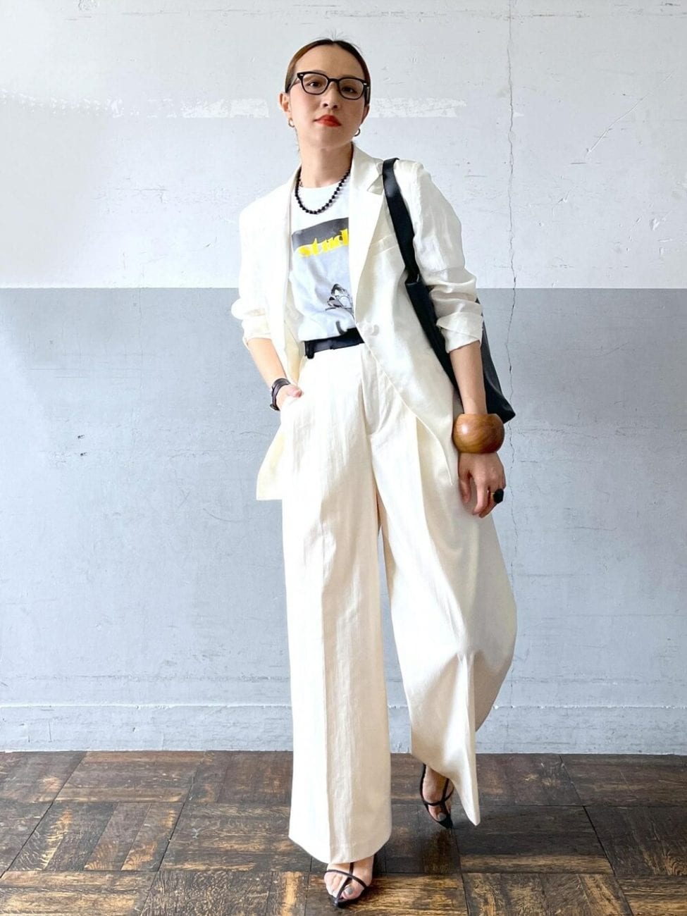 ▼40代の春コーデ×テーラードジャケット