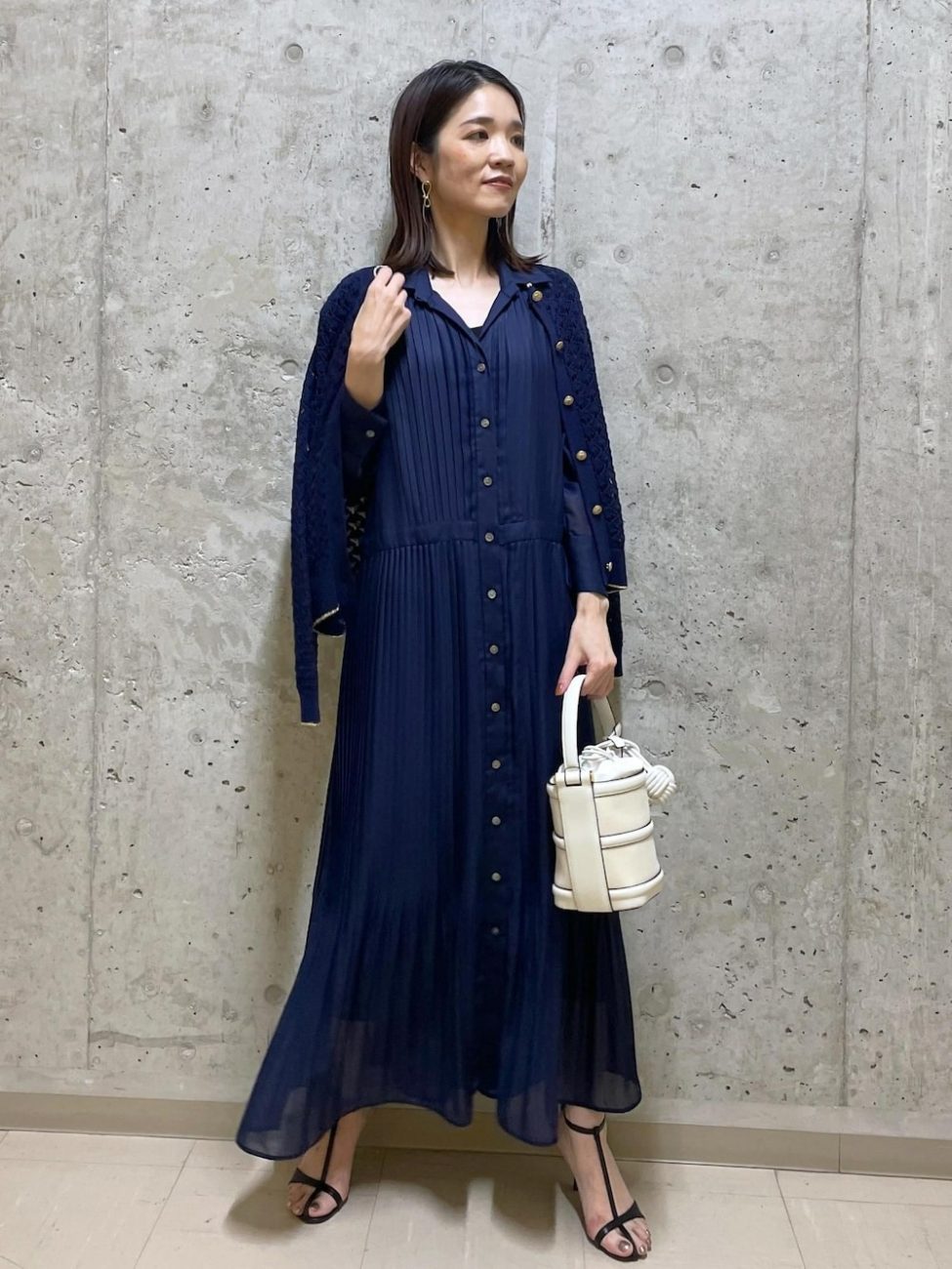 ▼40代の春コーデ×シャツワンピース