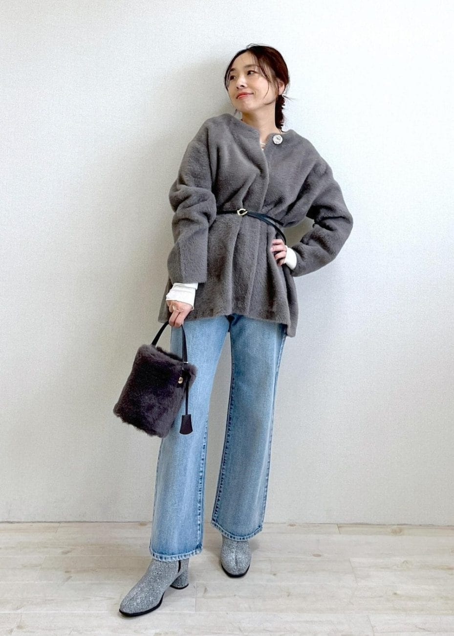 小技を効かせた40代らしい秋冬の低身長コーデ