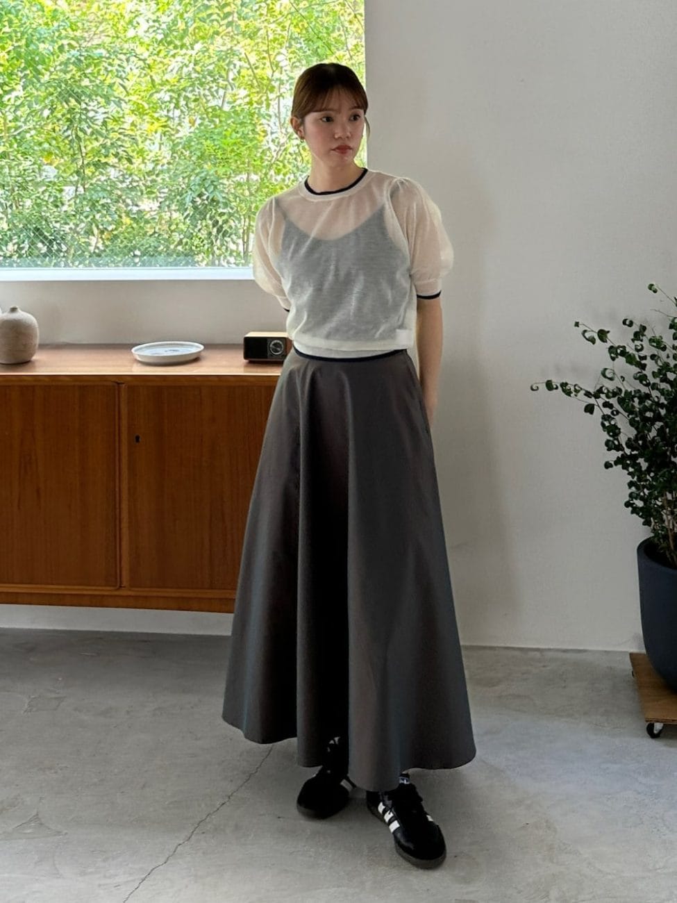 ボリューミーなスカートでメリハリアップ