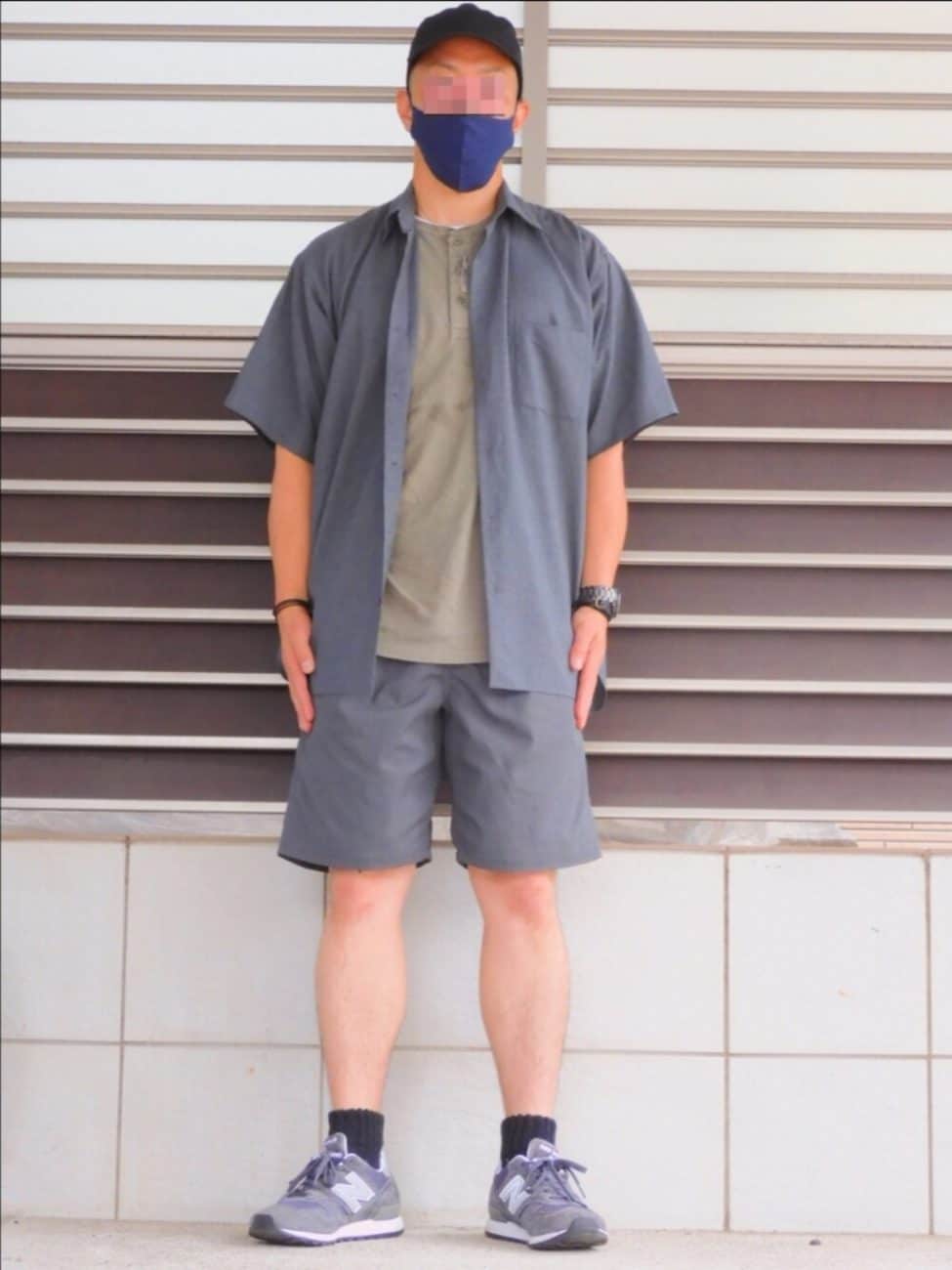 ▼セットアップ風のコーデで夏らしさ満載に