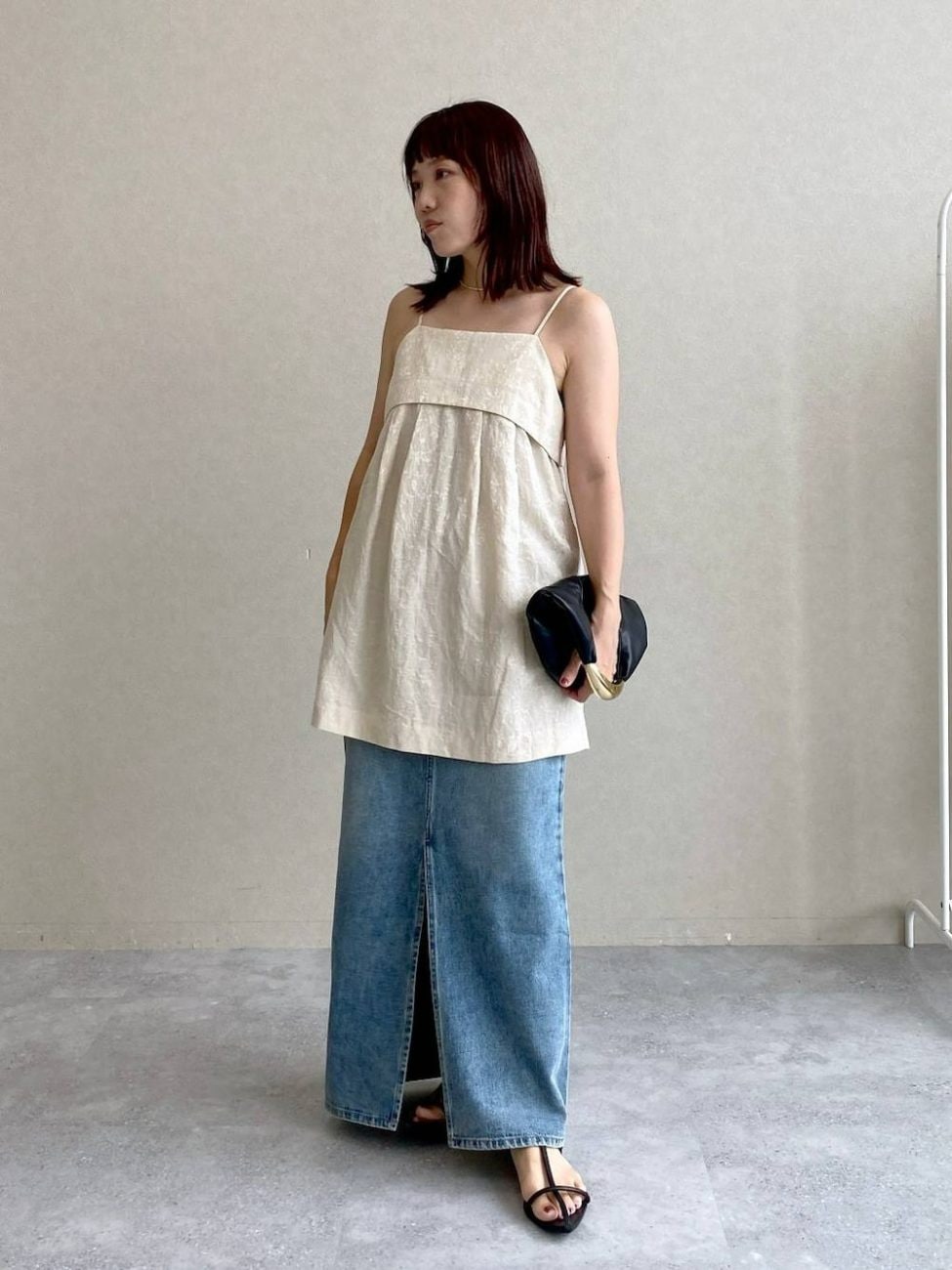 ▼ワンピースと合わせて旬コーデに