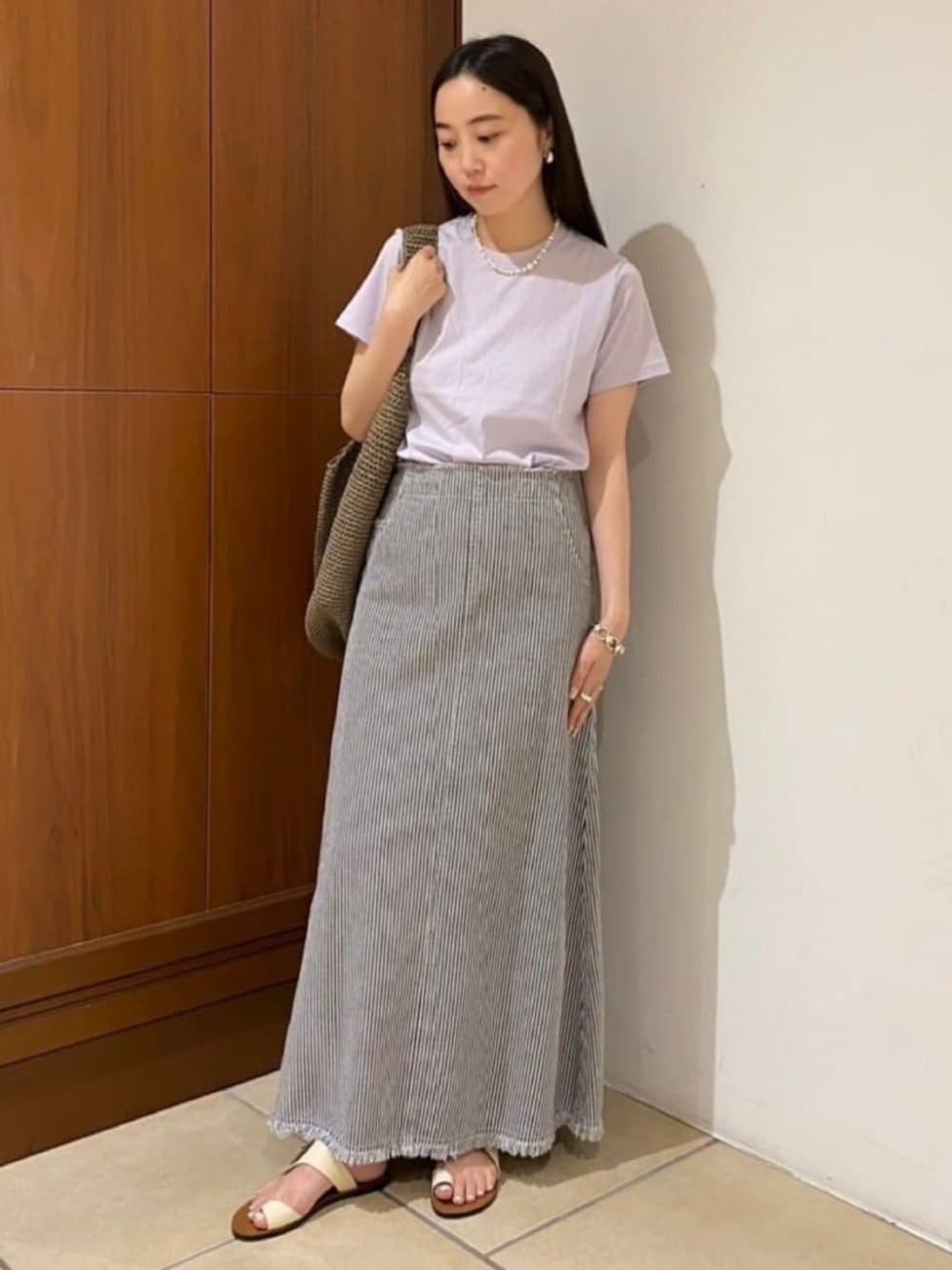 ▼ヒッコリーデニムが映えるコーデ