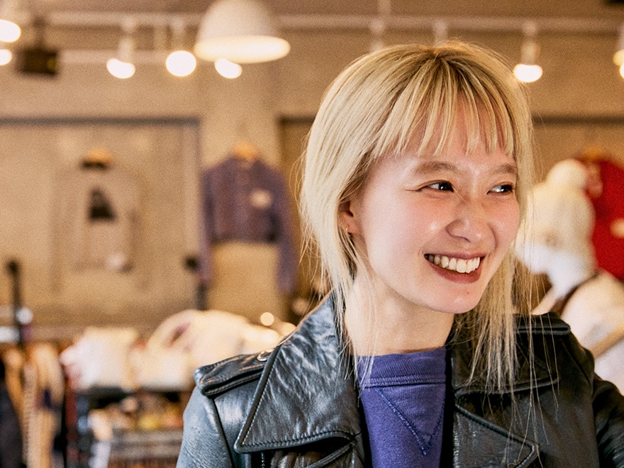 コーデに合わせてヘアスタイルも変えた柴田さん