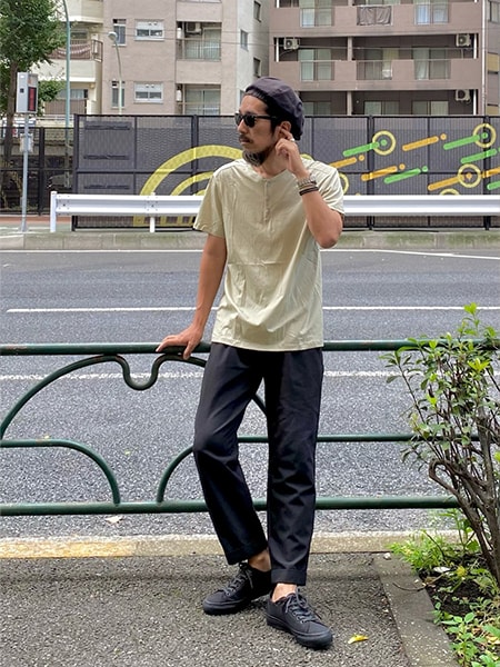 「50代」ハンチングでこなれ感たっぷりに
