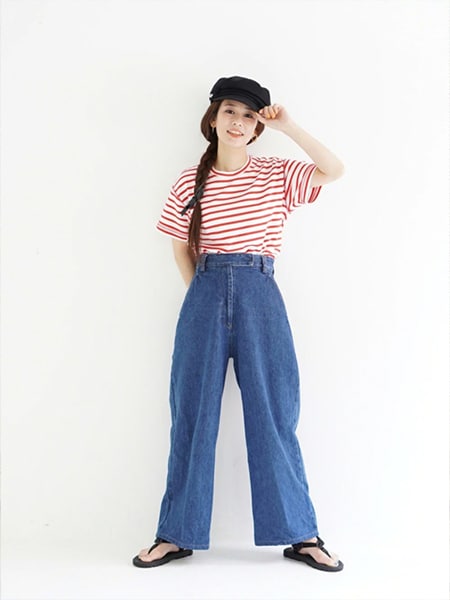 「40代」キャスケットで顔周りを上手にカバー