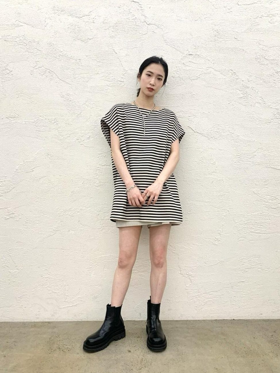 チュニックTシャツでカジュアルに可愛く