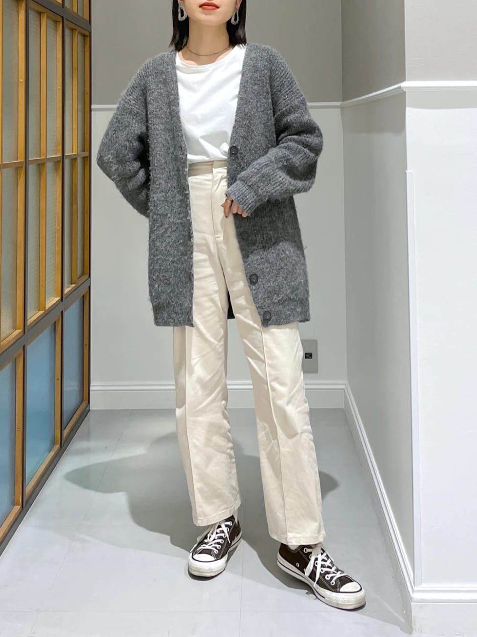 ざっくりカーディガン×ロンT