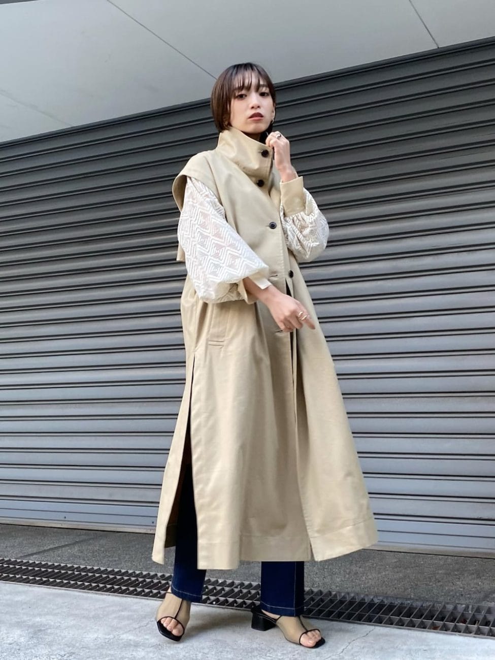 ノースリーブで重見えを回避