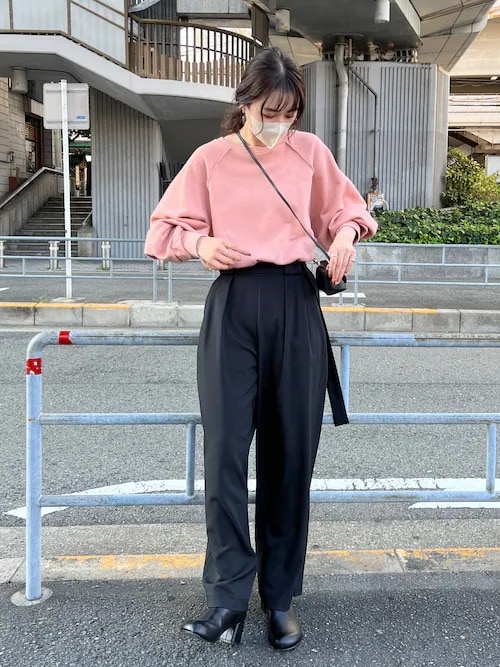 サーモンピンク×黒