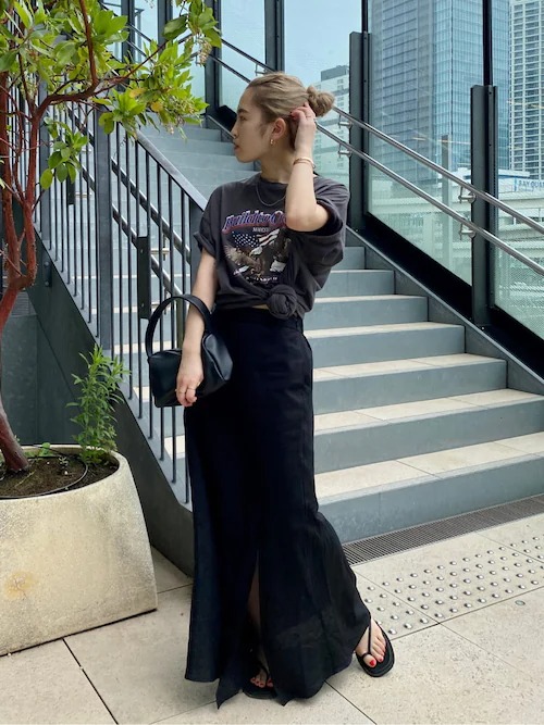［6］Tシャツはすそ結びでアップデート