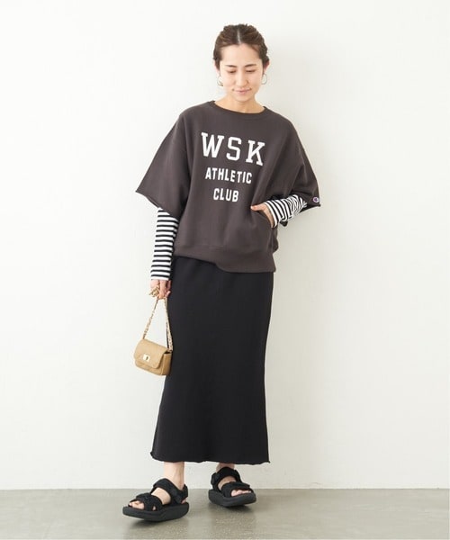 ロングTシャツ+半袖スウェット