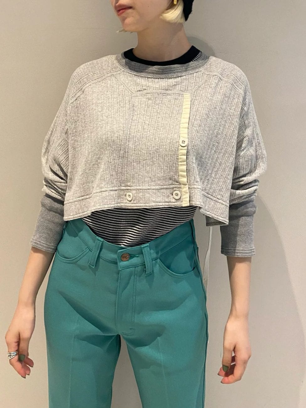 ［3］ボーダーTシャツは細めのピッチが◎