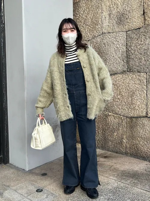 ▼パンツ|シャギーニットで暖かさをキープ