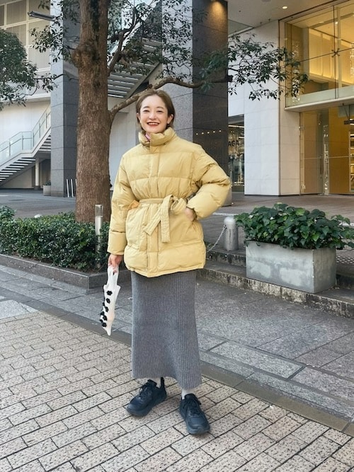 ▼9. ニットワンピースで大人カジュアルに