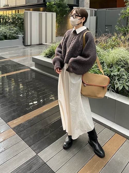 あたたかな印象の秋冬コーデ