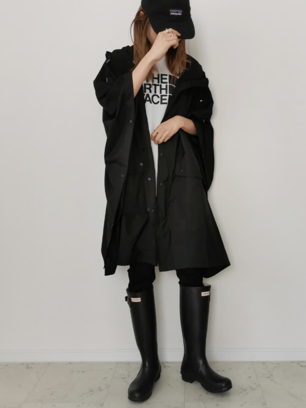 ノースフェイスのTシャツは雨の日にも活躍!