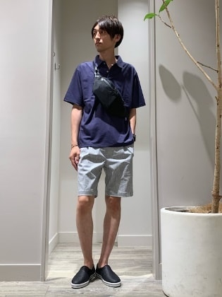 ポロシャツ×ショートパンツで大人カジュアルに