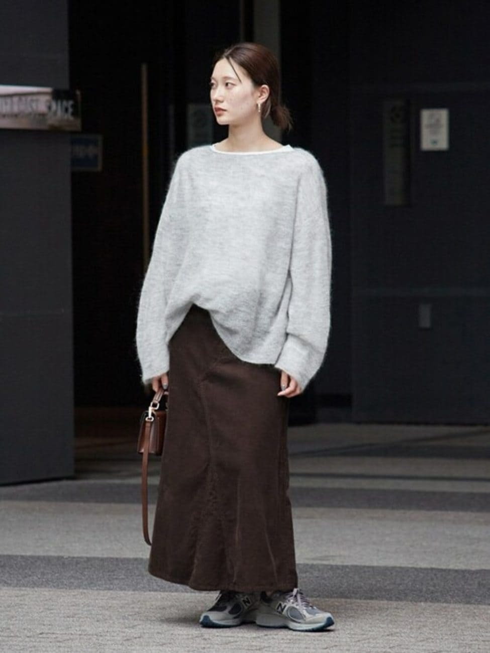 ▼コーデュロイスカートでいちご狩りの服装をラフに可愛く