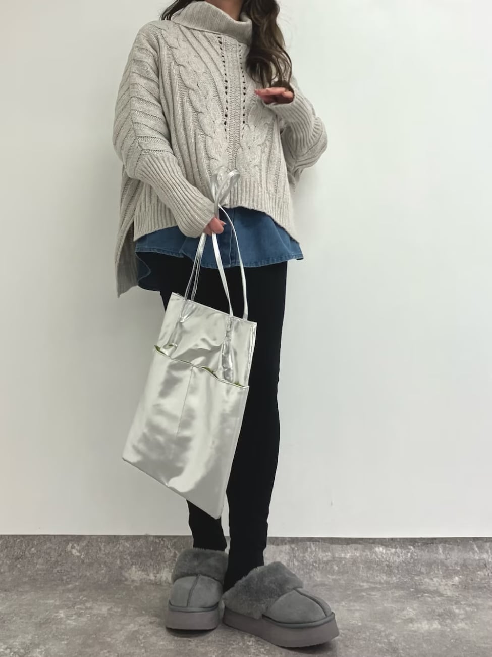 ▼ニットとボトムスのバランスが◎!