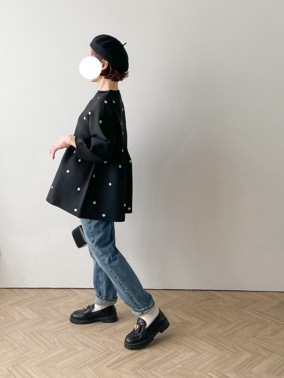 ▼シルエットで魅せるトップスと合わせて上級者スタイルに