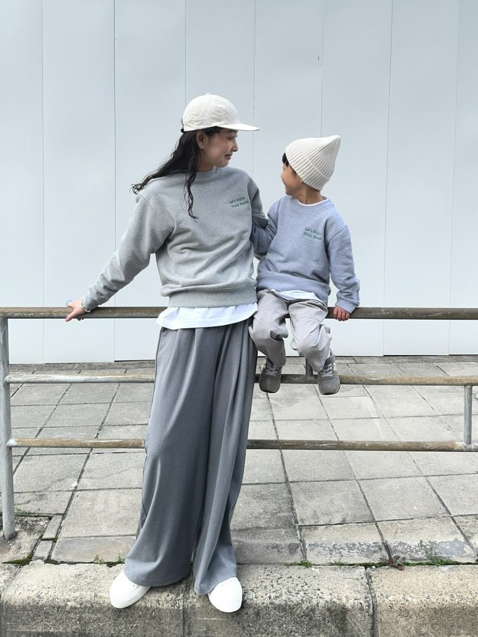 ▼お花見コーデをママとお子さんで楽しむ