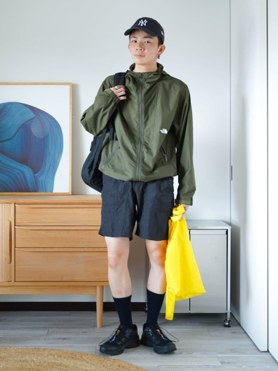 ▼テック系ファッションで雨に備える