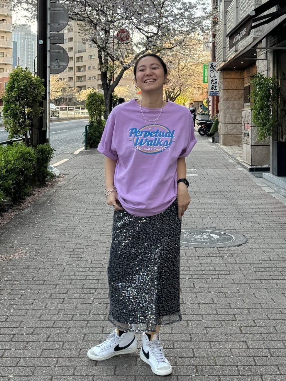 ▼ルーズTシャツでこなれ見え