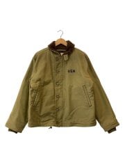 画像：N-1/デッキジャケット/40/コットン/KHK/無地