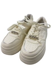 画像：ローカットスニーカー/ボリュームソール/23.5cm/WHT/レザー/A383-2