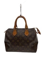 画像：2)スピーディ25_モノグラム・キャンバス/PVC/BRW