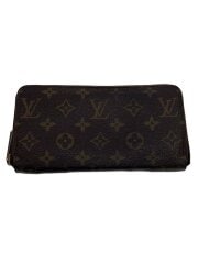 画像：1)ジッピー・ウォレット_モノグラム・キャンバス/PVC/BRW/メンズ