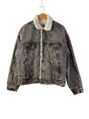 画像：80s/ケミカルウォッシュ/ボア/Gジャン/L/コットン/BLK/70609-0253/USA製//
