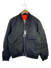 画像：フライトジャケット/M/ナイロン/BLK/無地/J-ROSS-NEW