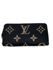 画像：LOUIS VUITTON　ジッピー・ウォレット_モノグラム・アンプラント_ノワール×クレーム/レザー