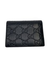 画像：カードケース_グッチシマ/フェイクレザー/BLK/総柄/メンズ//