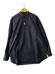画像：長袖シャツ/4/コットン/BLK/C03-02001//