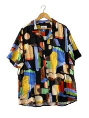 画像：半袖シャツ/XXL/レーヨン/マルチカラー/総柄/ss23-sss-did-atx-blk//