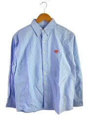 画像：長袖シャツ/M/コットン/BLU