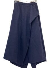 画像：18AW/ロングスカート/2/ウール/NVY/無地/YV-S10-102