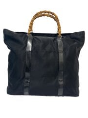 画像：bamboo hand bag nylon/BLK