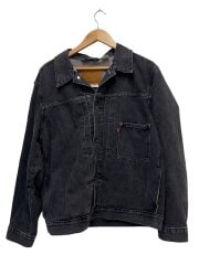 画像：TYPE1 TRUCKER JACKET/1936/Gジャン/L/デニム/BLK/無地/PC9-A3174-0
